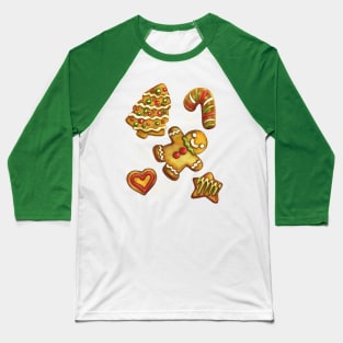 Christmas Gingerbread Cookies Baseball T-Shirt